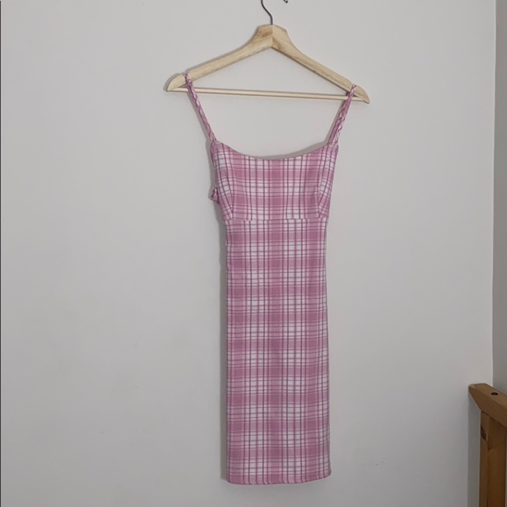 Pink plaid Brandy Melville dress ⭐️